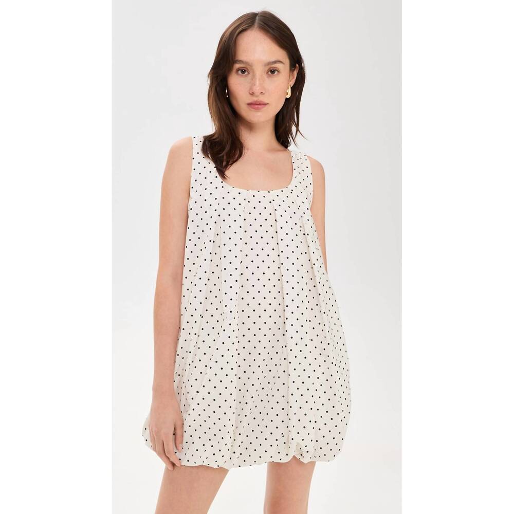 NEW MAUDE CLUB damson sleeveless mini dress in white/black